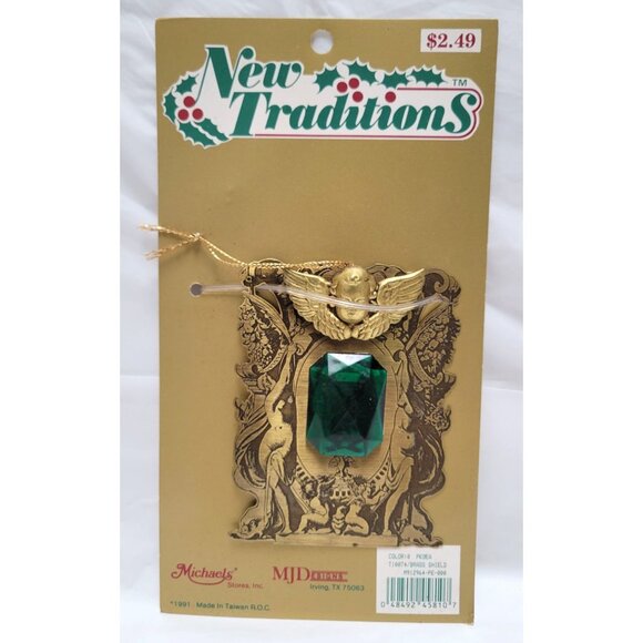 Lot of 3 Vintage 1991 New Traditions Angel Snowflake Ornaments With Gems - Picture 3 of 6